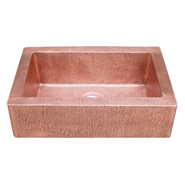 Icon Single Bowl Farmhouse Apron Copper Kitchen Sink - AKS501-C - 图片 2