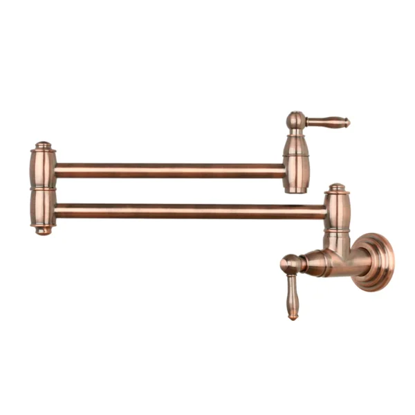 Antique Copper Pot Filler Kitchen Faucet Wall-Mounted - PF06