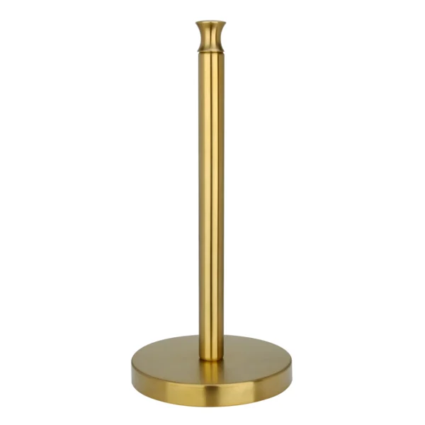 Brushed Gold Paper Towel Holder Roll Dispenser Stand for Kitchen Countertop & Dining Room Table - IK79303-BTG