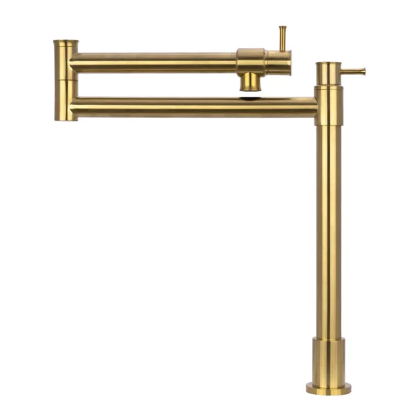Brushed Gold Pot Filler Kitchen Faucet Deck-Mounted - PF22