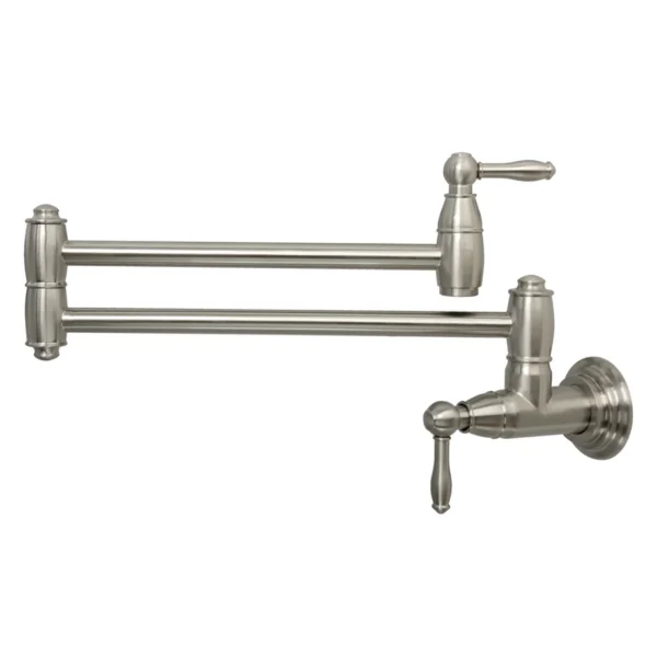 Brushed Nickel Pot Filler Kitchen Faucet Wall-Mounted - PF08