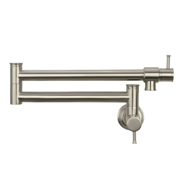 Brushed Nickel Pot Filler Kitchen Faucet Wall-Mounted - PF21