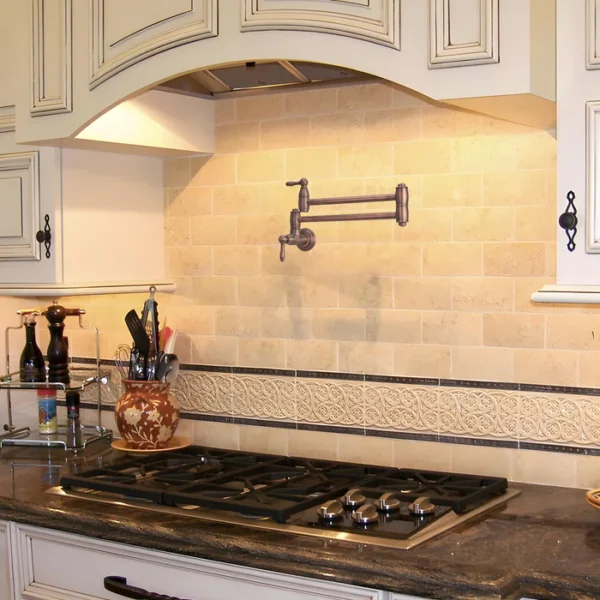 Copper Pot Filler Kitchen Faucet, Solid Brass Wall-Mounted Faucet - Antique Bronze - PF05 - Image 2
