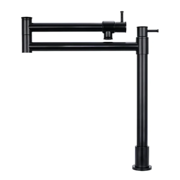 Matte Black Pot Filler Kitchen Faucet Deck-Mounted - PF24