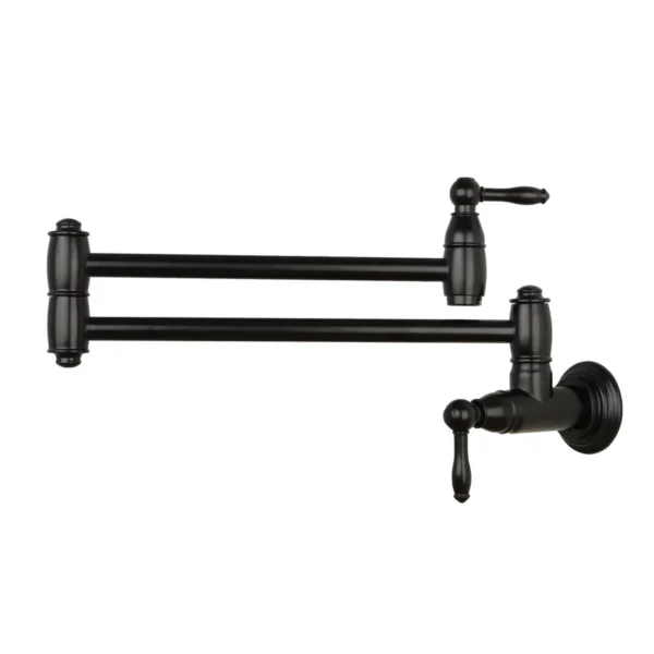 Matte Black Pot Filler Kitchen Faucet Wall-Mounted - PF15