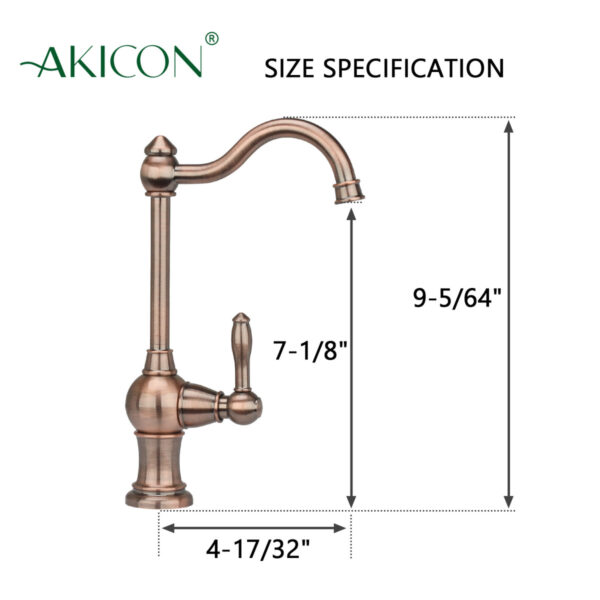 One-Handle Antique Copper Drinking Water Filter Faucet Water Purifier Faucet - IK97718-AC - Image 2