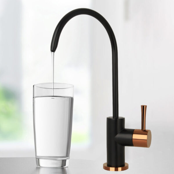 One-Handle Matte Black & Rose Gold Drinking Water Filter Faucet Water Purifier Faucet - IK97703BLRG - Image 2