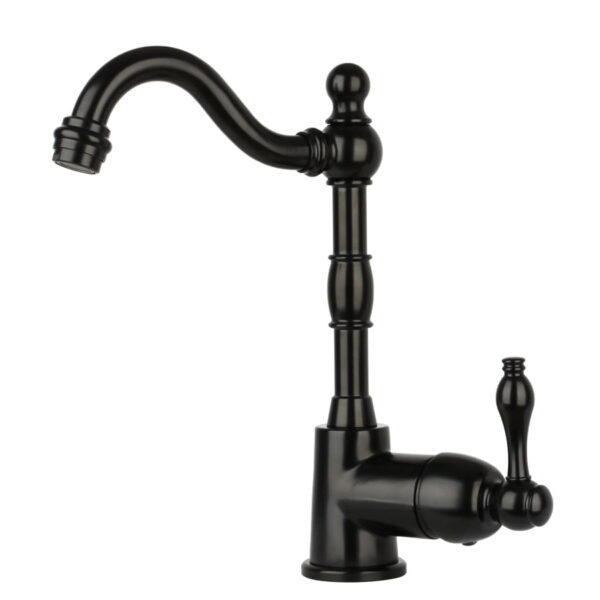 One-Handle Matte Black Widespread Kitchen Bar Faucet - IK96118P1-MB