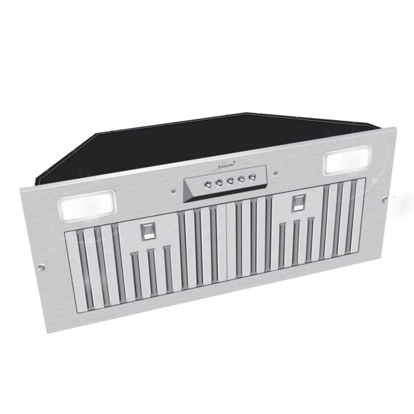 Range Hood Insert 30 Inch, 600 CFM Built-in Kitchen Hood with 3 Speeds, Ultra-Quiet Stainless Steel Ducted Vent Hood Insert with LED Lights and Dishwasher Safe Filters RHBI05 - Image 2